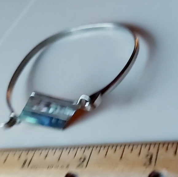 Mexico Silver Abalone Thin Bracelet Inlaid Abalone + Gift Bag - Picture 3 of 4